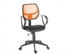 Кресло компьютерное Флеш Рондо черный/оранжевый в Губахе - gubaha.magazinmebel.ru | фото