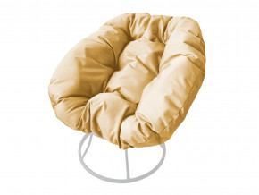 Кресло Пончик без ротанга бежевая подушка в Губахе - gubaha.magazinmebel.ru | фото