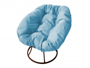 Кресло Пончик без ротанга голубая подушка в Губахе - gubaha.magazinmebel.ru | фото