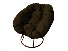 Кресло Пончик без ротанга коричневая подушка в Губахе - gubaha.magazinmebel.ru | фото