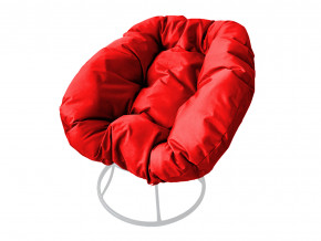 Кресло Пончик без ротанга красная подушка в Губахе - gubaha.magazinmebel.ru | фото