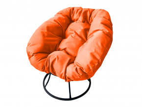 Кресло Пончик без ротанга оранжевая подушка в Губахе - gubaha.magazinmebel.ru | фото