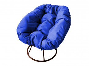 Кресло Пончик без ротанга синяя подушка в Губахе - gubaha.magazinmebel.ru | фото