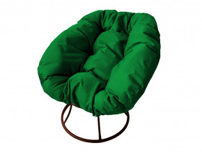 Кресло Пончик без ротанга зелёная подушка в Губахе - gubaha.magazinmebel.ru | фото