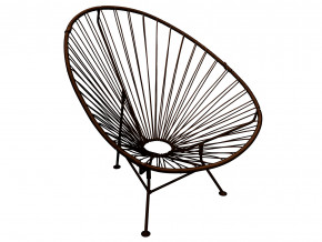 Кресло Ракушка с ротангом коричневый в Губахе - gubaha.magazinmebel.ru | фото