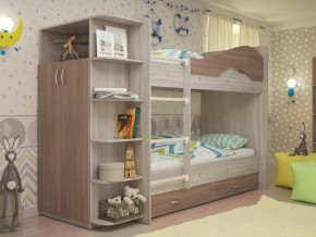 Кровать 2-х ярусная Мая с ящиками и шкафом на латофлексах шимо в Губахе - gubaha.magazinmebel.ru | фото