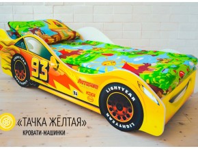 Кровать детская машина Тачка Желтая в Губахе - gubaha.magazinmebel.ru | фото