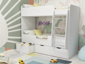 Кровать двухъярусная Малыш двойняшка белый в Губахе - gubaha.magazinmebel.ru | фото