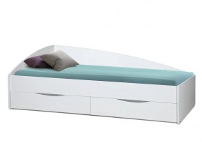 Кровать Фея-3 асимметричная 2000х900 белый в Губахе - gubaha.magazinmebel.ru | фото