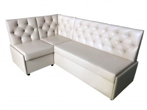 Угловой диван Призма со стяжками белый со спальным местом в Губахе - gubaha.magazinmebel.ru | фото